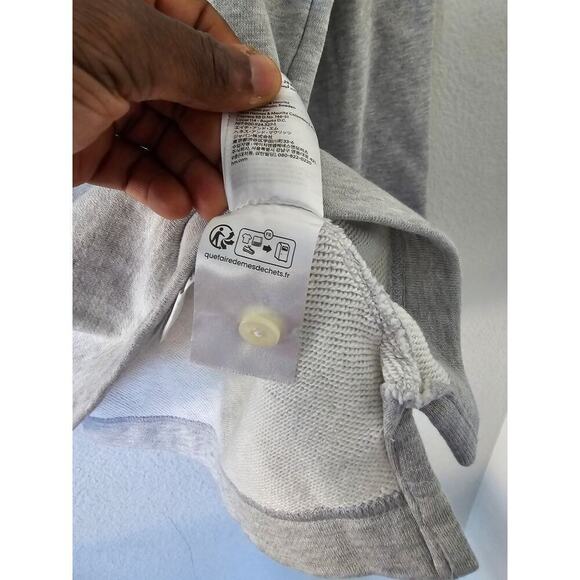 H&M Mens Sweat Shirt Sz Medium Pop Over Gray Collared Long Sleeves Gorpcore - Picture 6 of 10